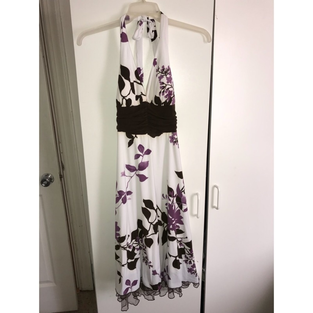 Purple and White halter dress. 💐